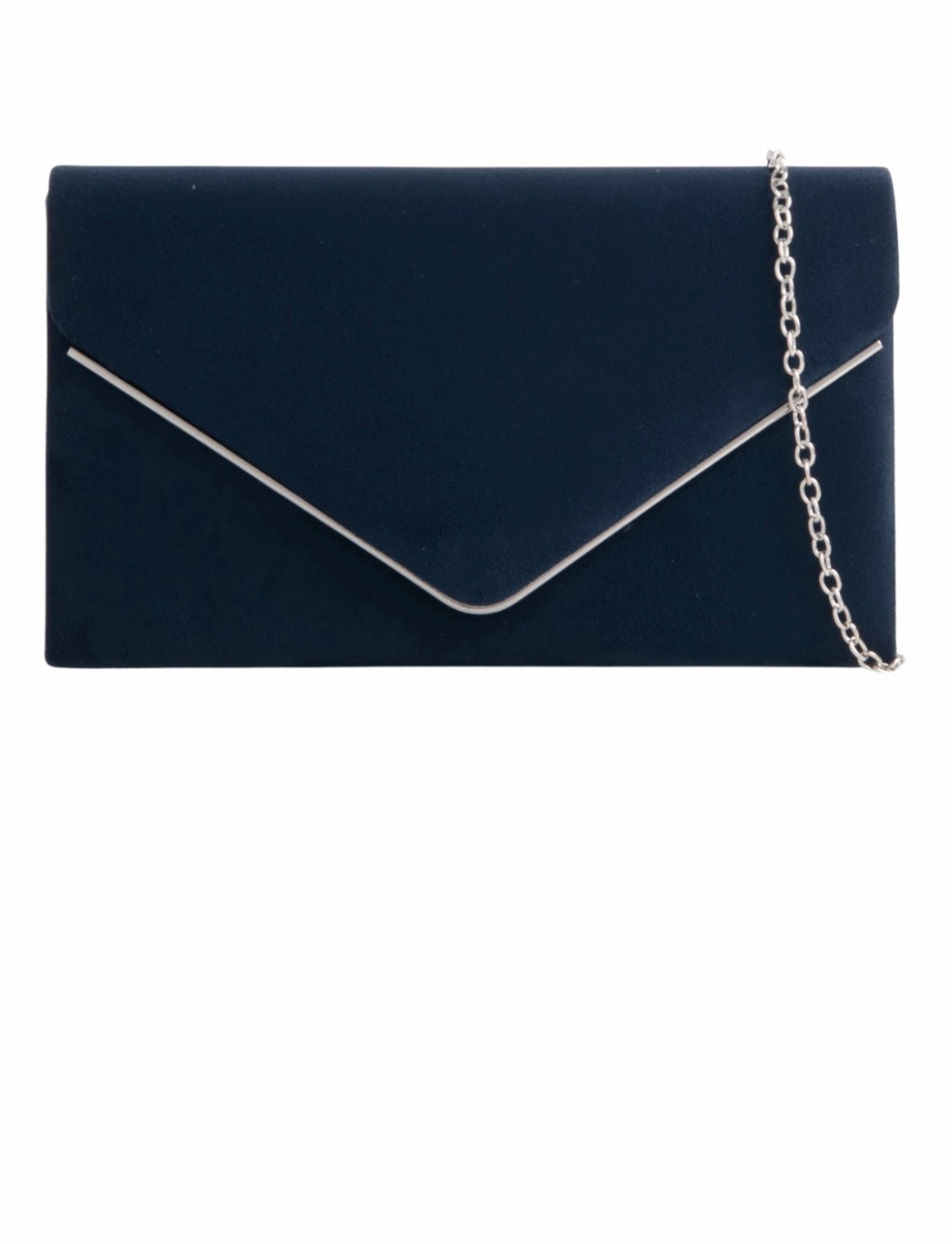 Navy Velvet Clutch Bag