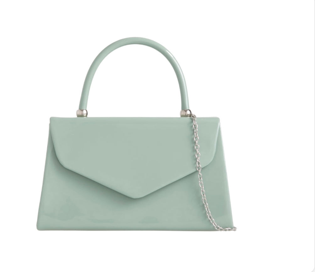 Chloe Patent Sage Green