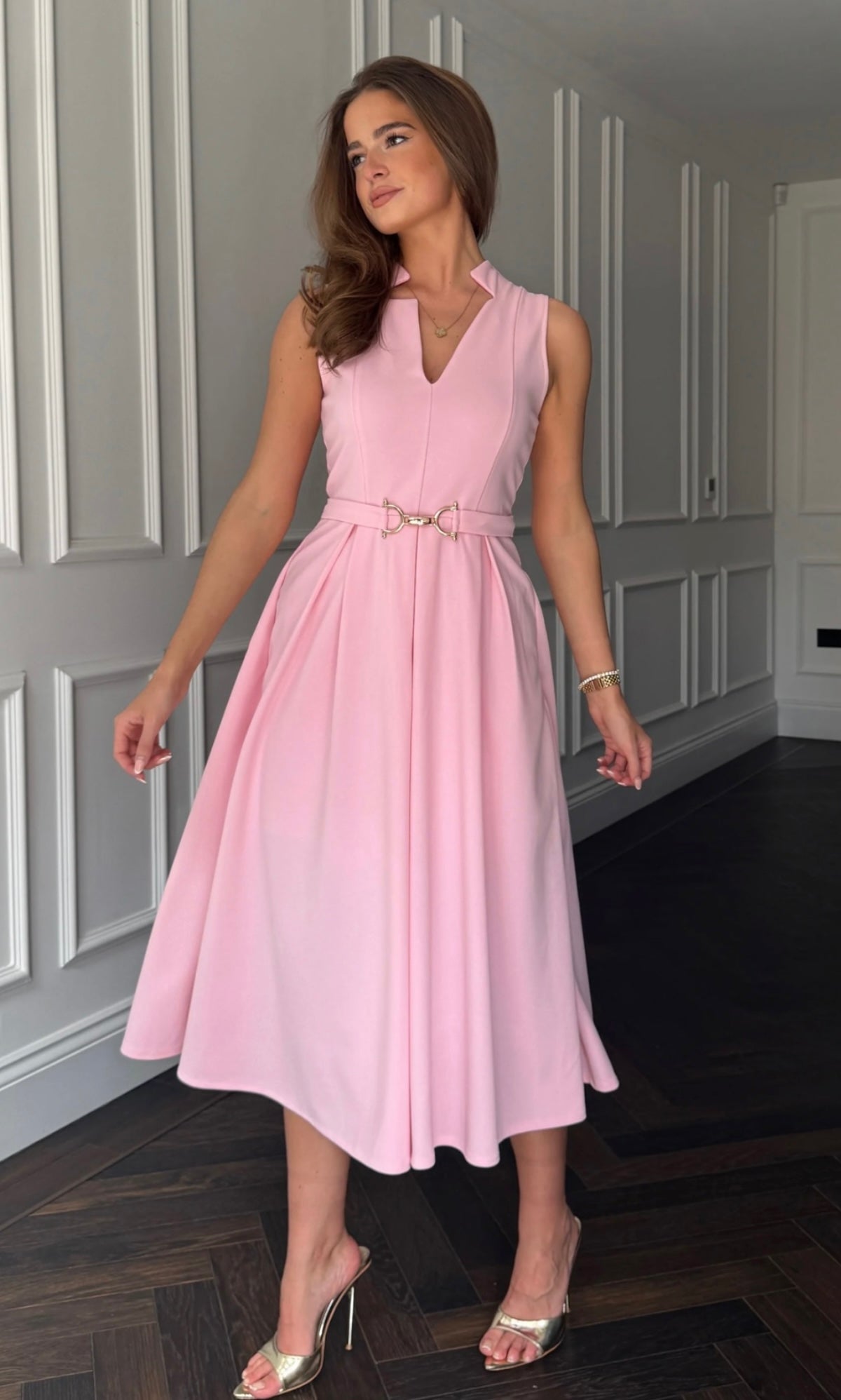 Ameya Midi Dress Pink