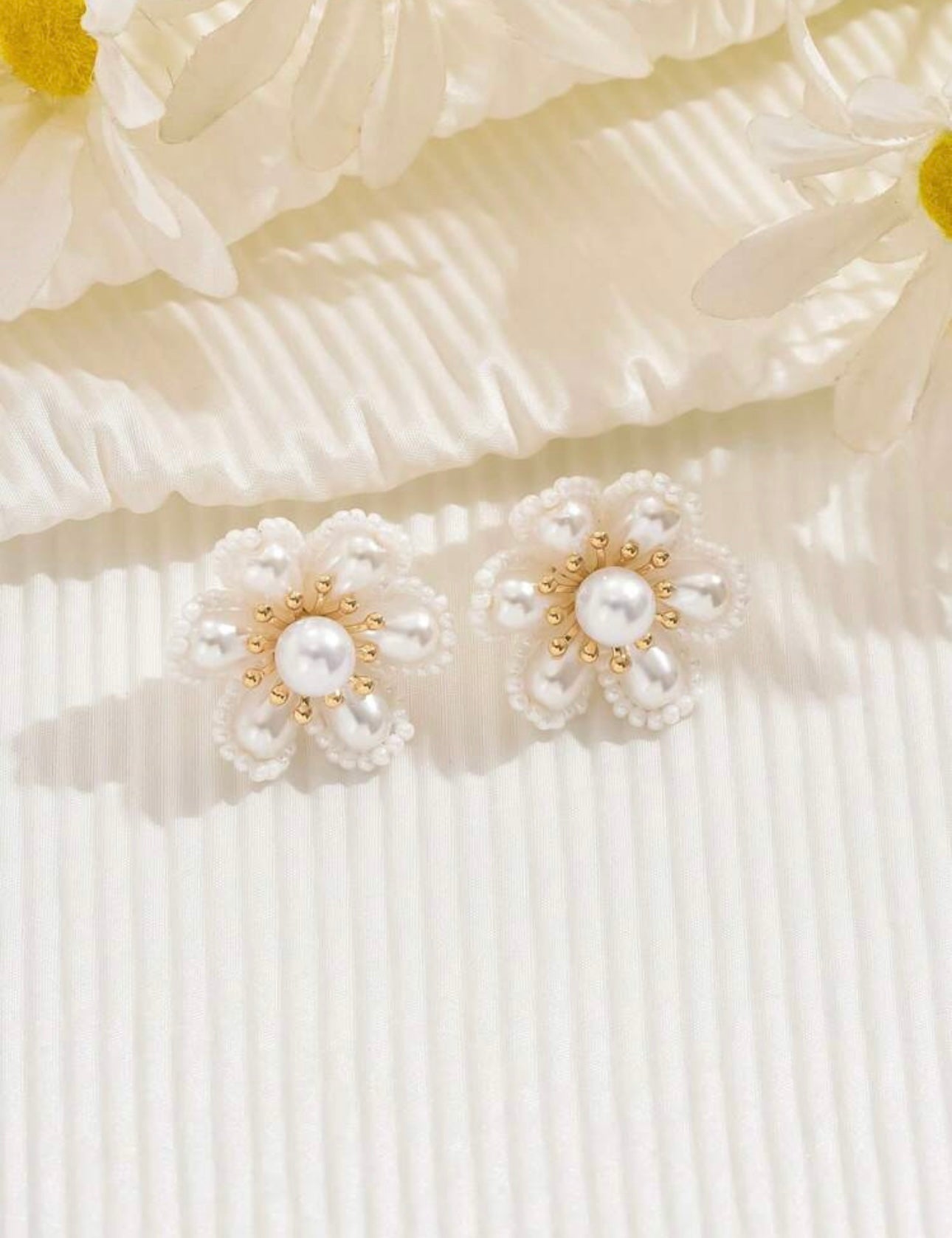 Pearl Flower Earrings