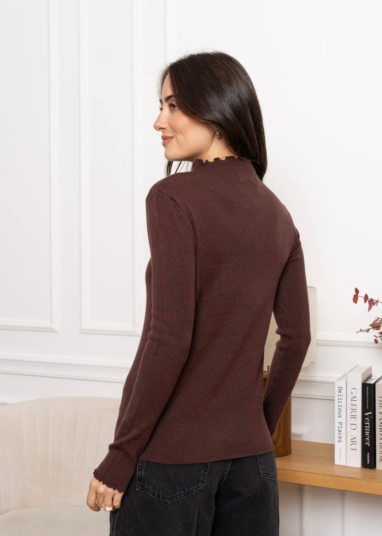 Emily Soft Knit Brown Top