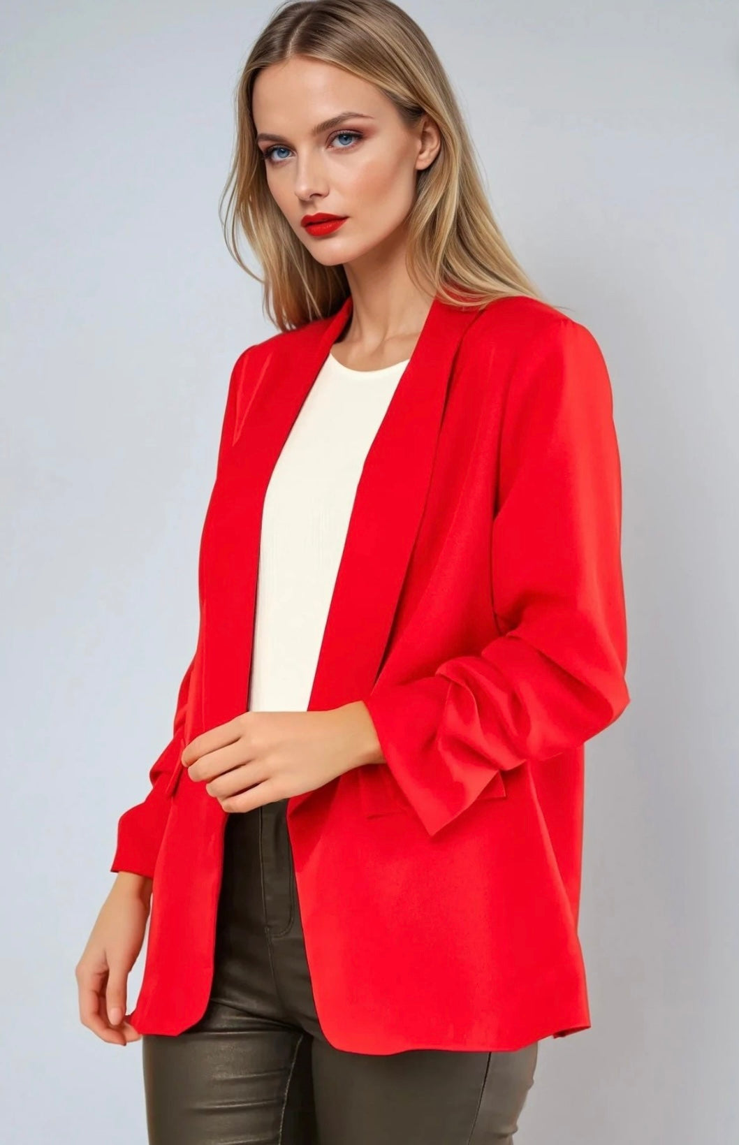 Curve Billie Blazer In Red