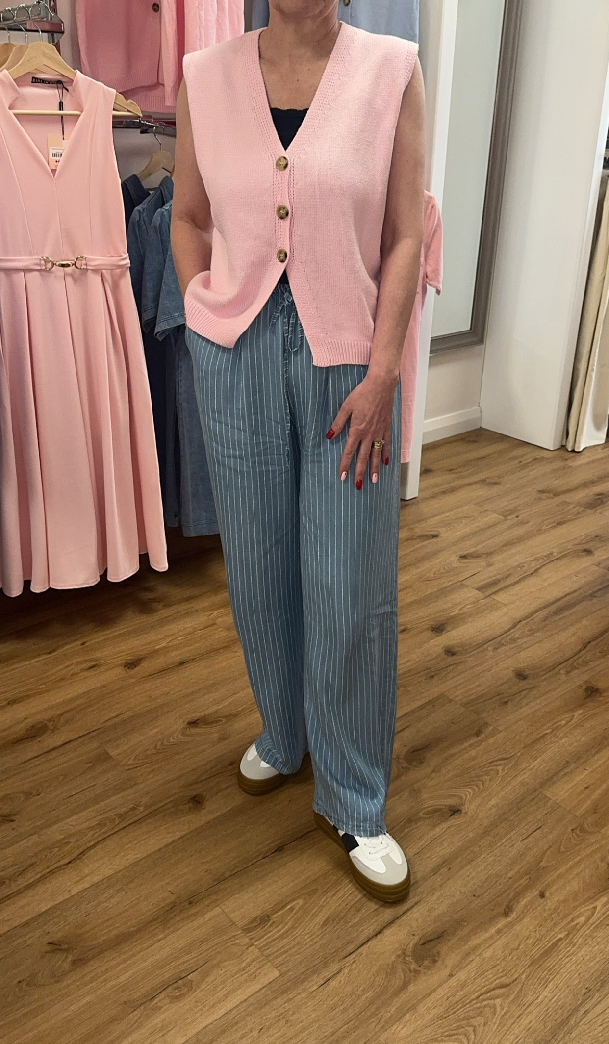 Pink Knitted Waistcoat