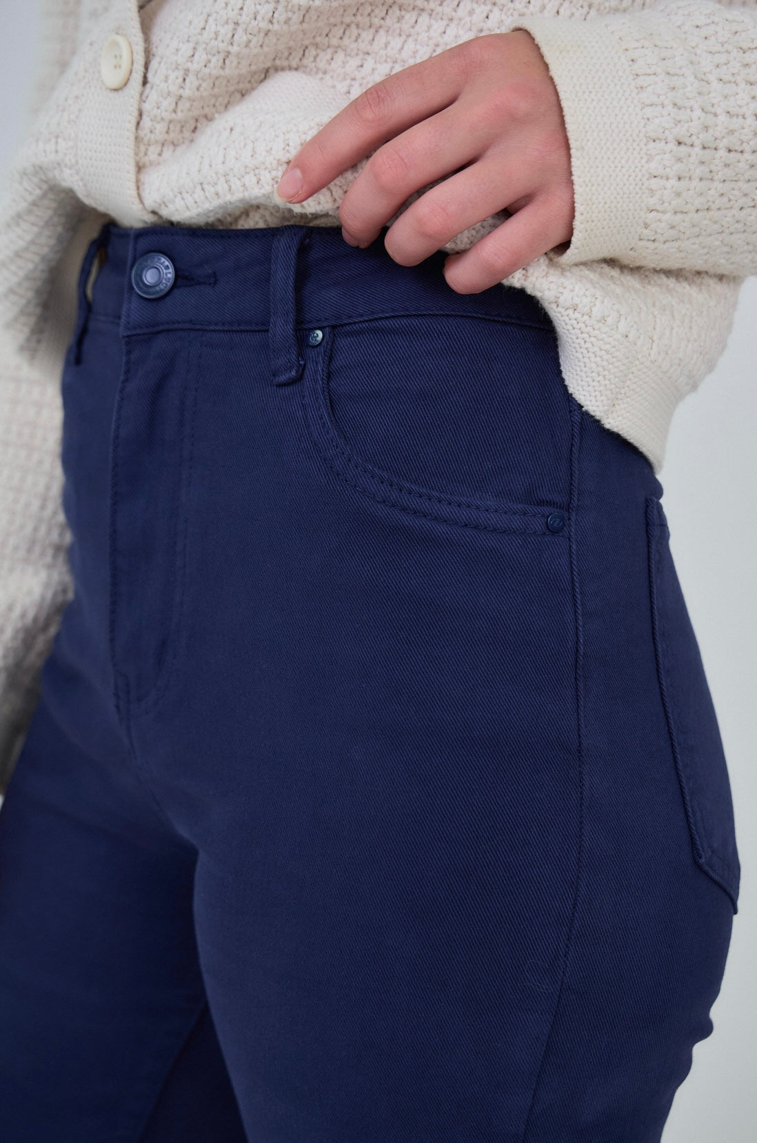 Navy Wide Leg Jeans