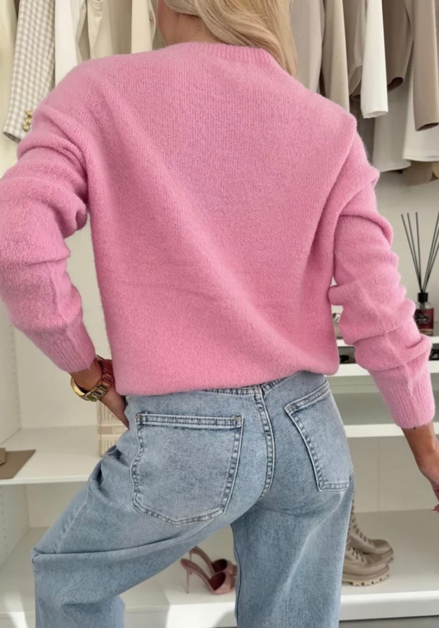 Primrose Pink Soft Knit Jumper