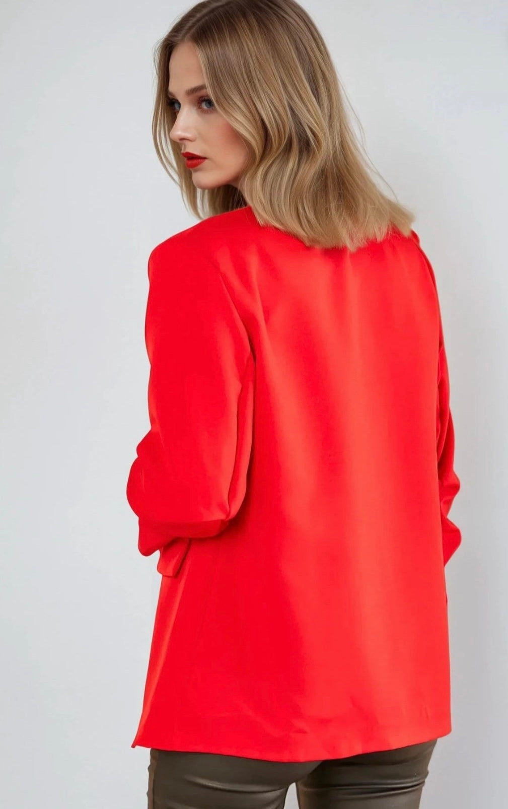 Curve Billie Blazer In Red