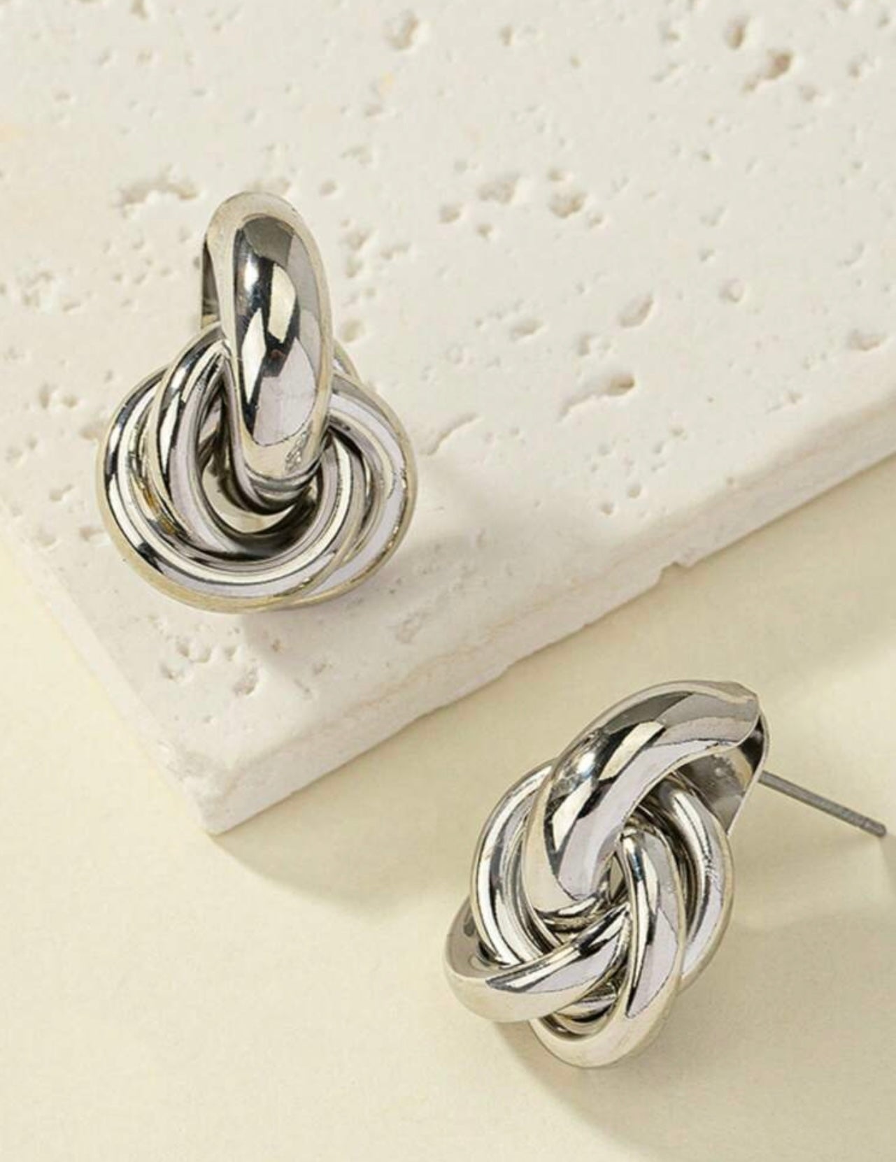 Silver Twist Earrings