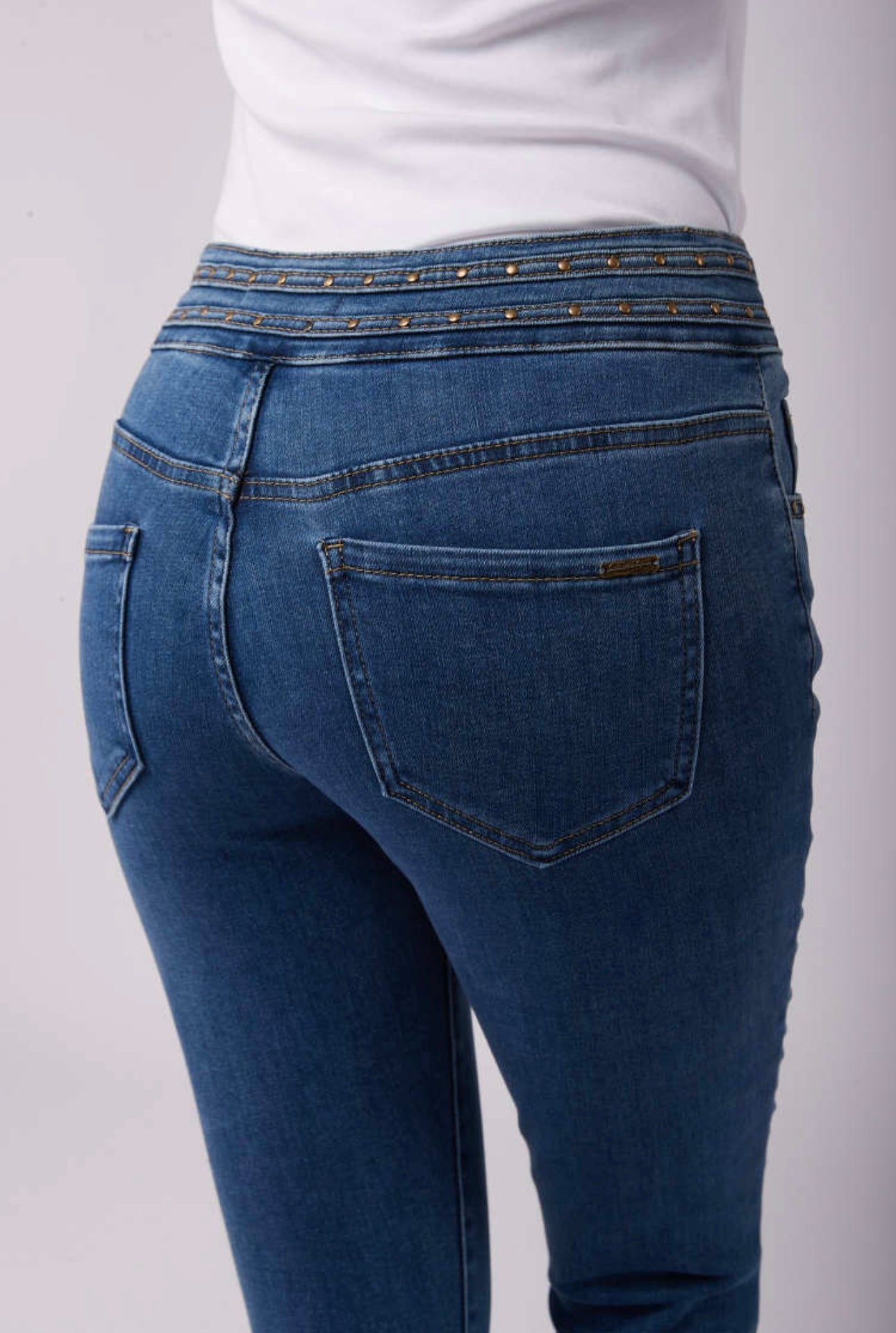Daisy Toxik Mid Wash Studded Jeans