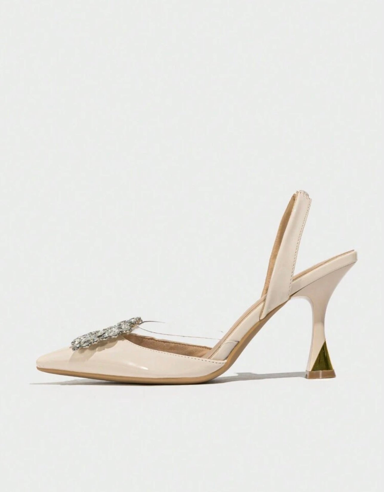 Ivory Patent Slingback Heels