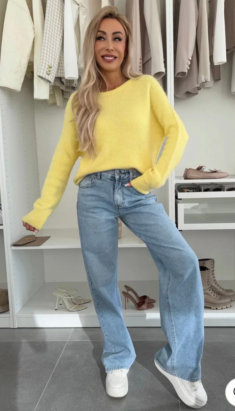 Primrose Lemon Soft Knit Jumper