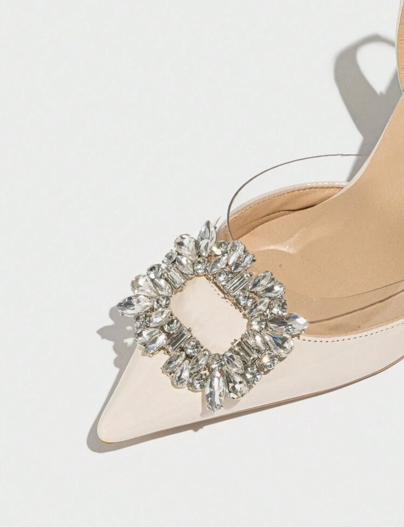 Ivory Patent Slingback Heels