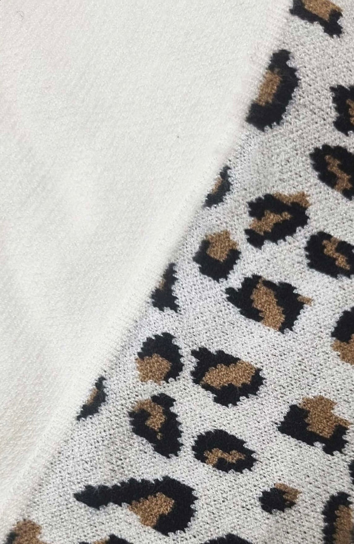 Ivory Leopard Print Soft Knit Jumper