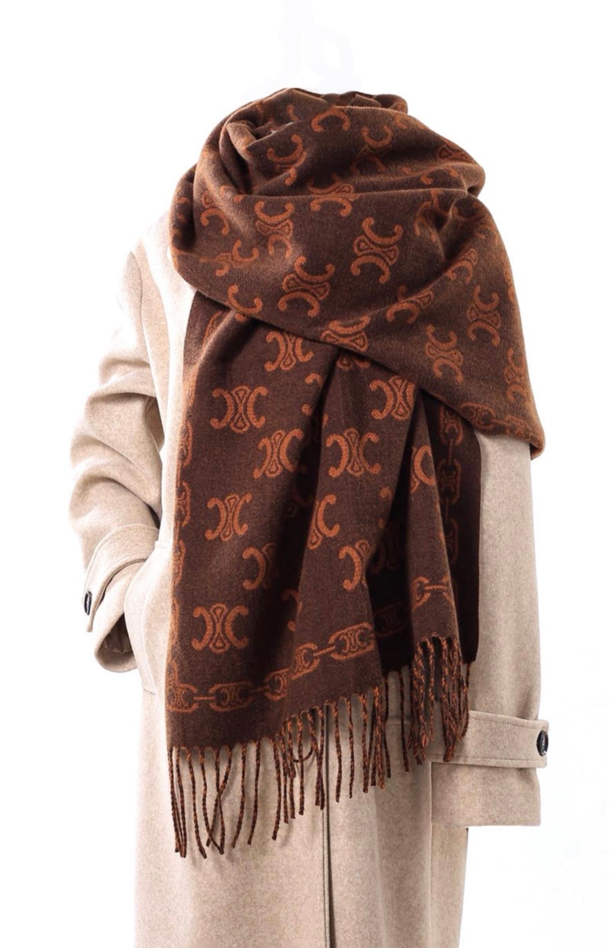 Brown & Caramel Luxury Scarf