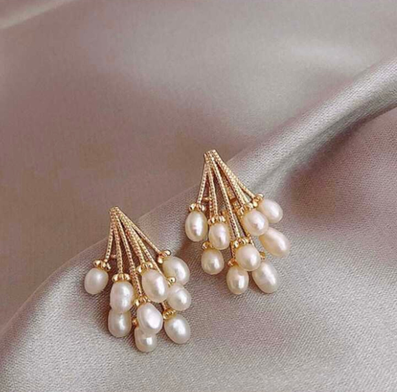 Pearl Cluster Earrings