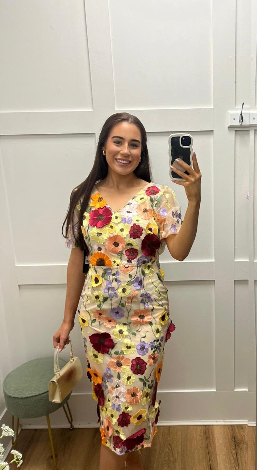 Ivy Floral Dress In Lemon (size 10/12)