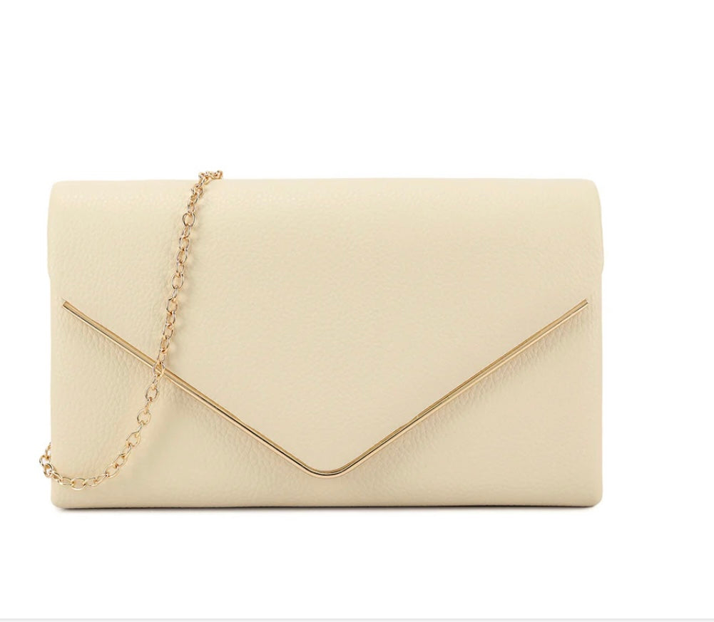 Ivory Envelope Clutch Bag