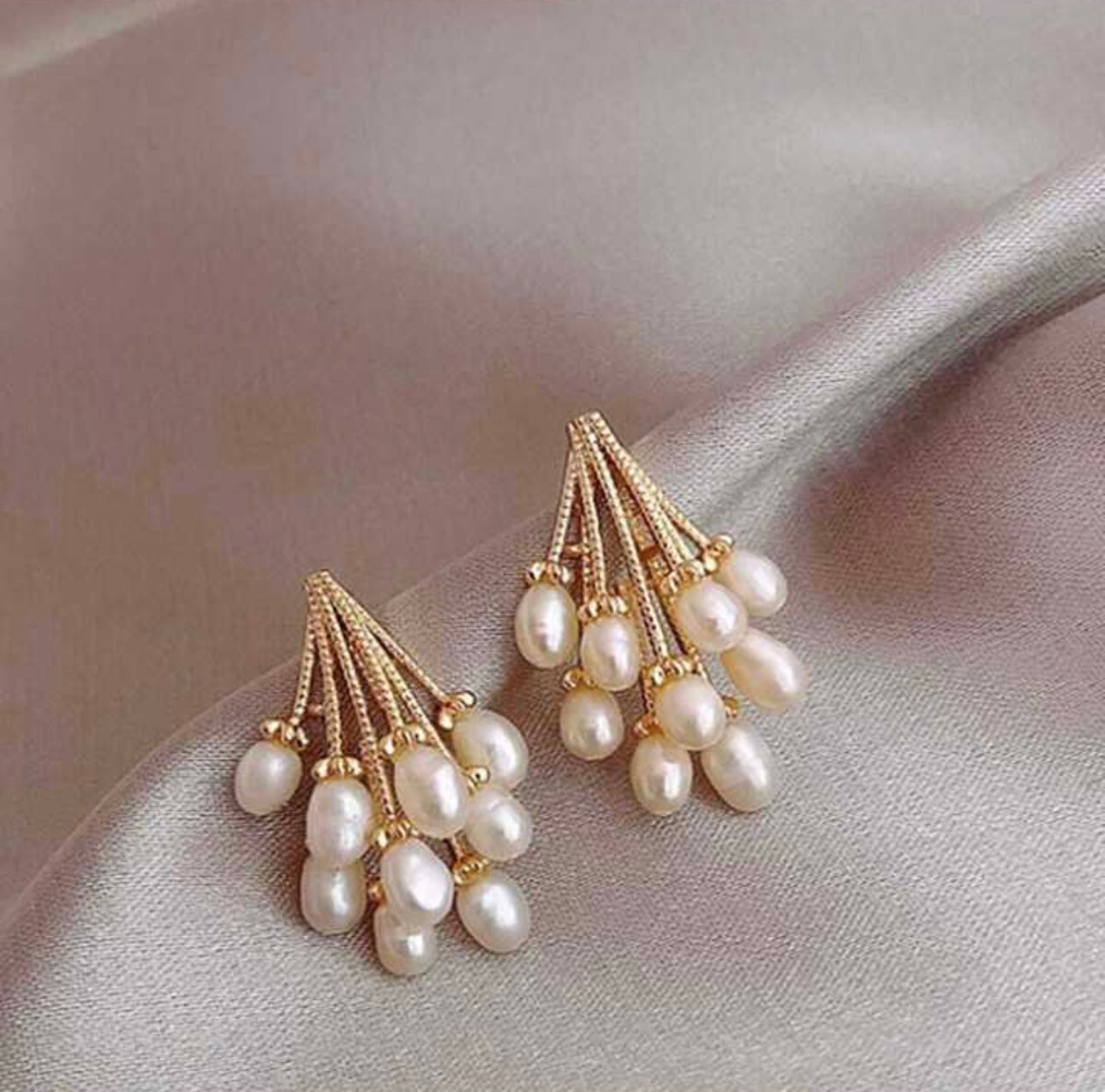 Pearl Cluster Earrings