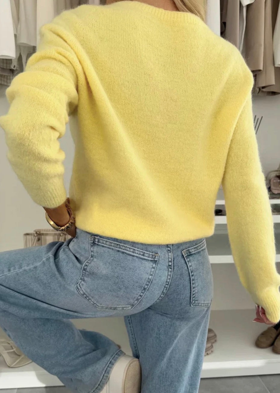 Primrose Lemon Soft Knit Jumper