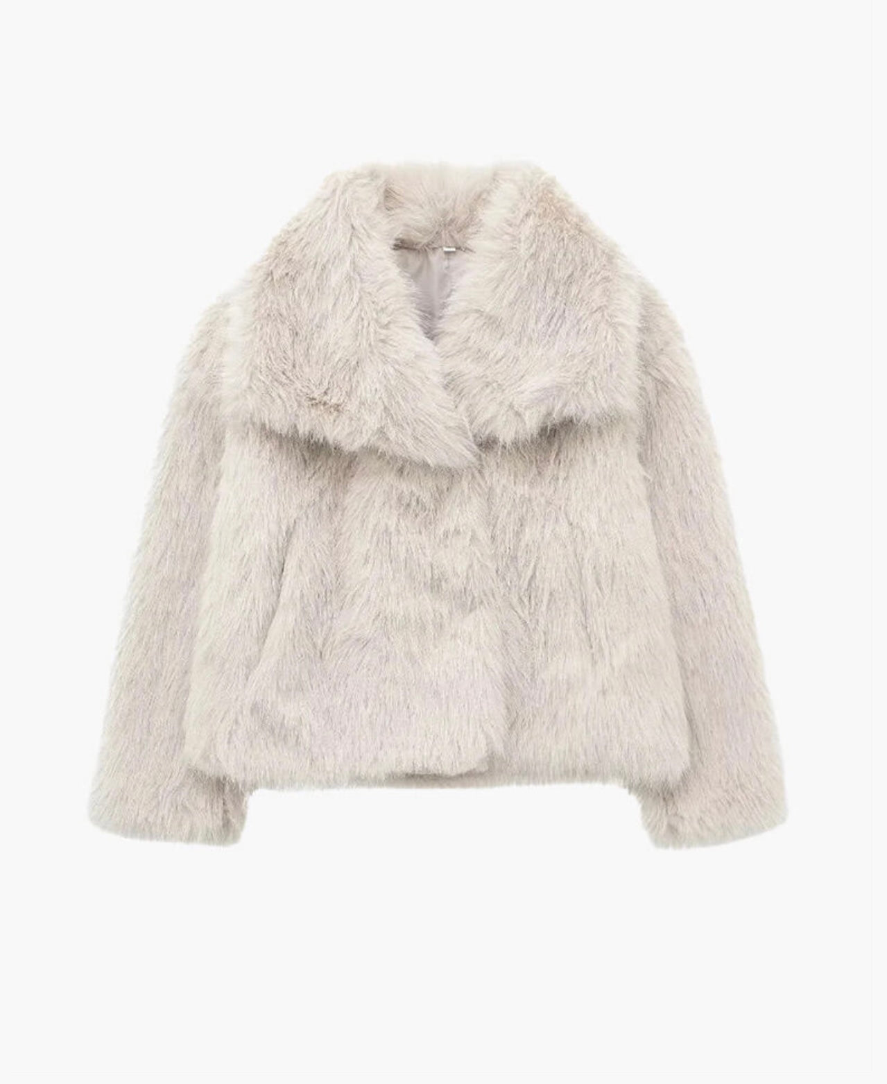 Cream Faux Fur Coat