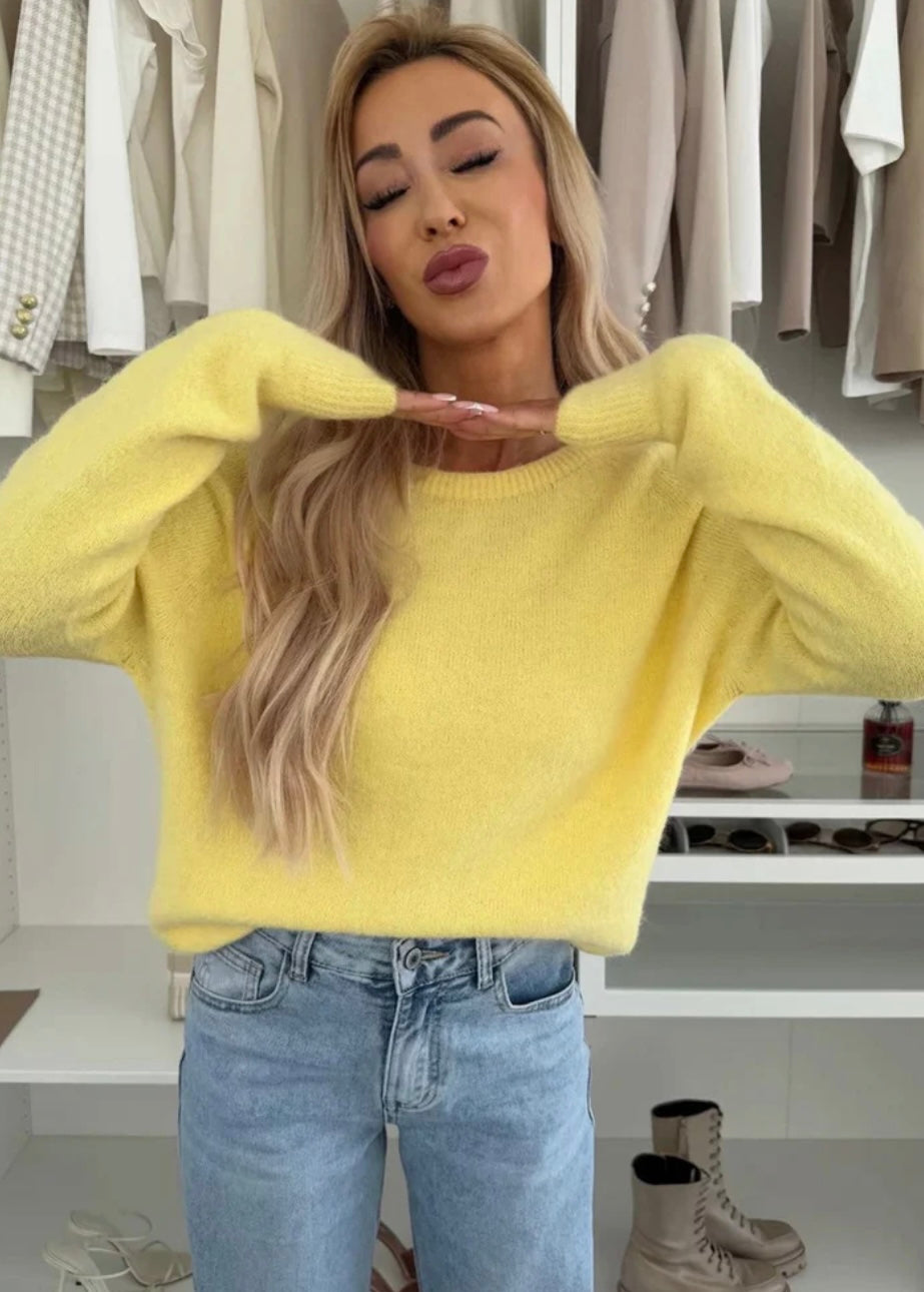 Primrose Lemon Soft Knit Jumper