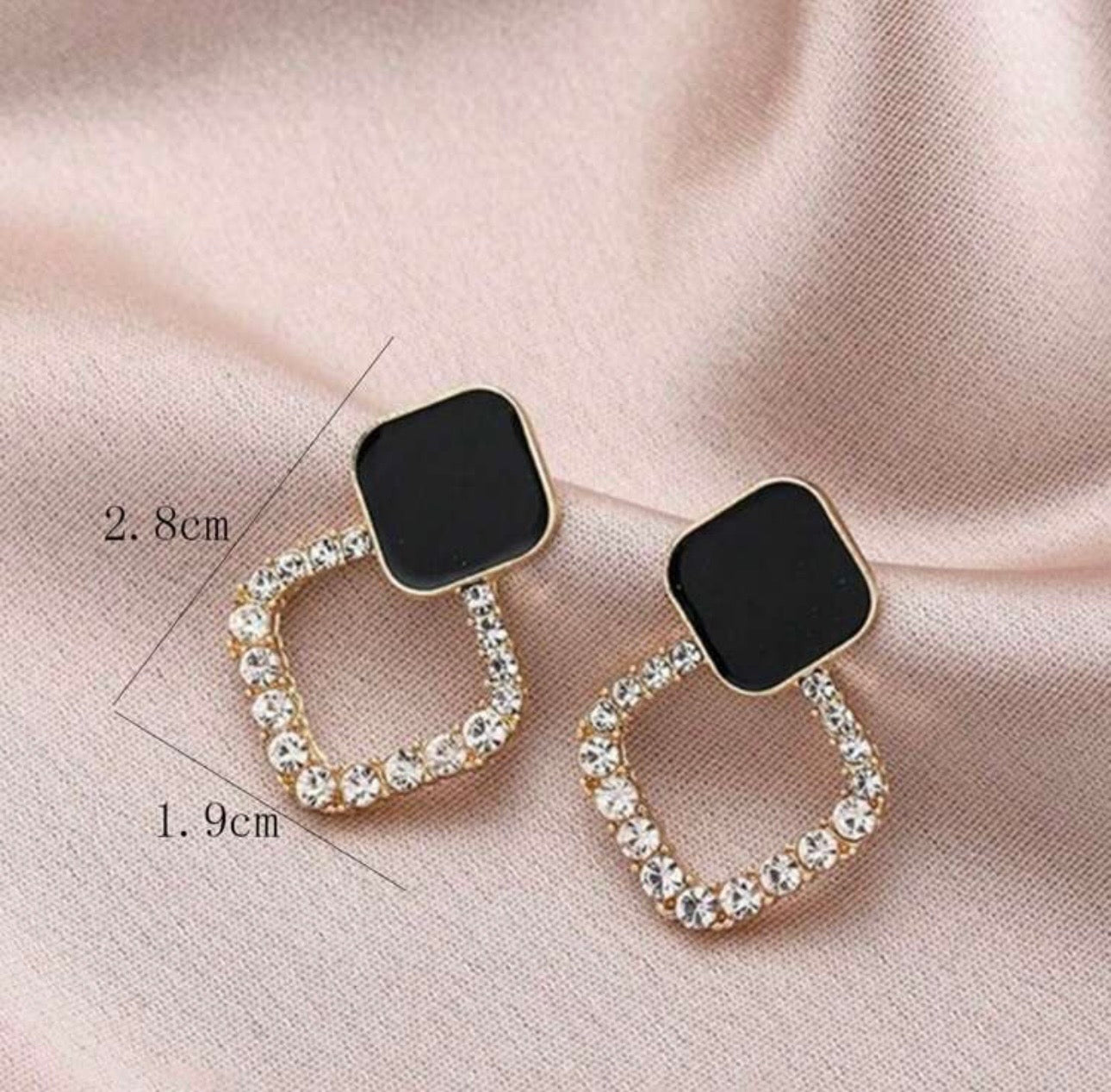 Black Diamanté Earrings
