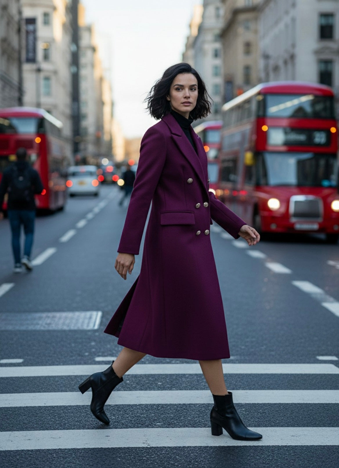 Mulberry Double Breasted Midi Coat