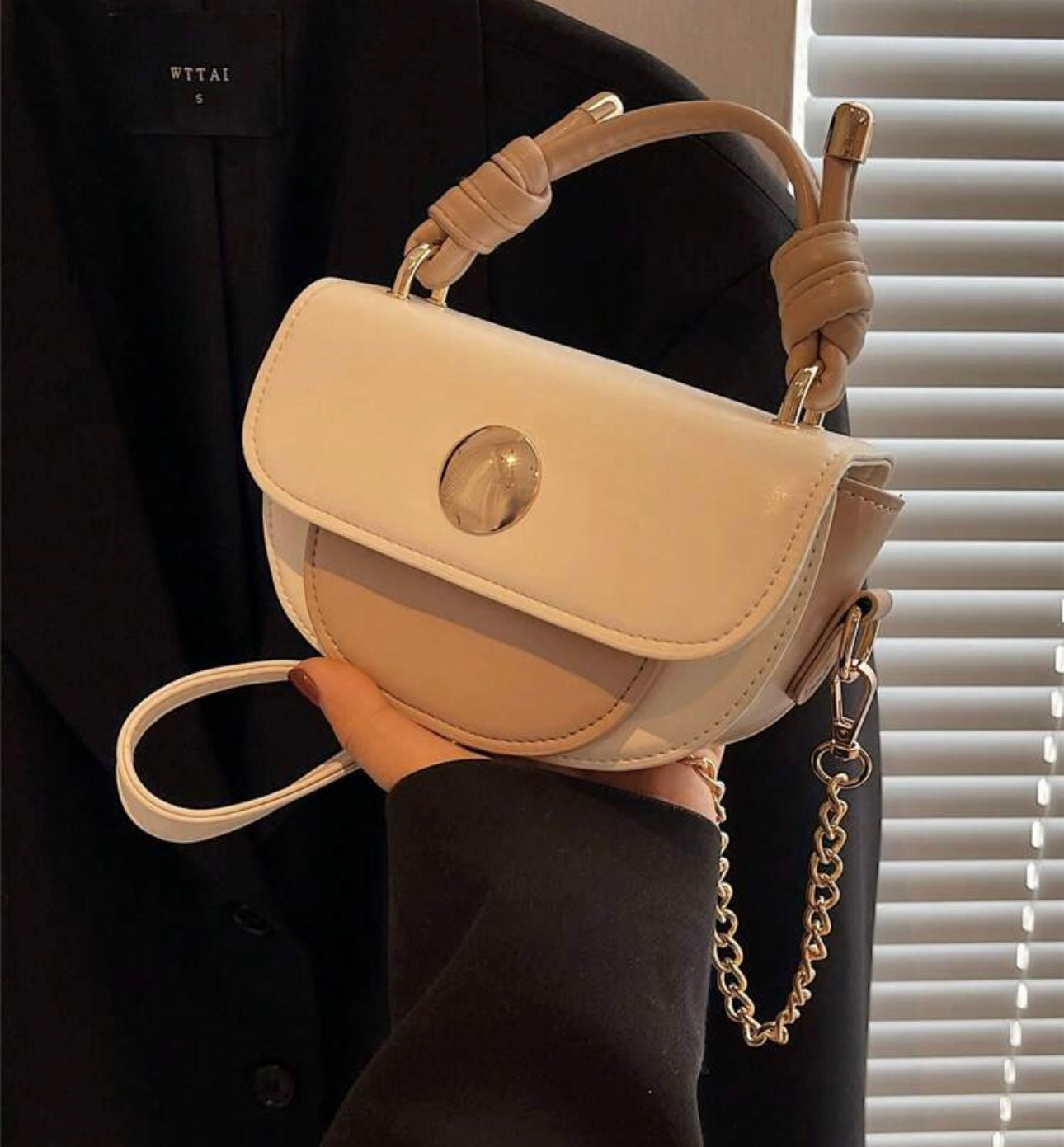 Cream & Beige Tote Bag