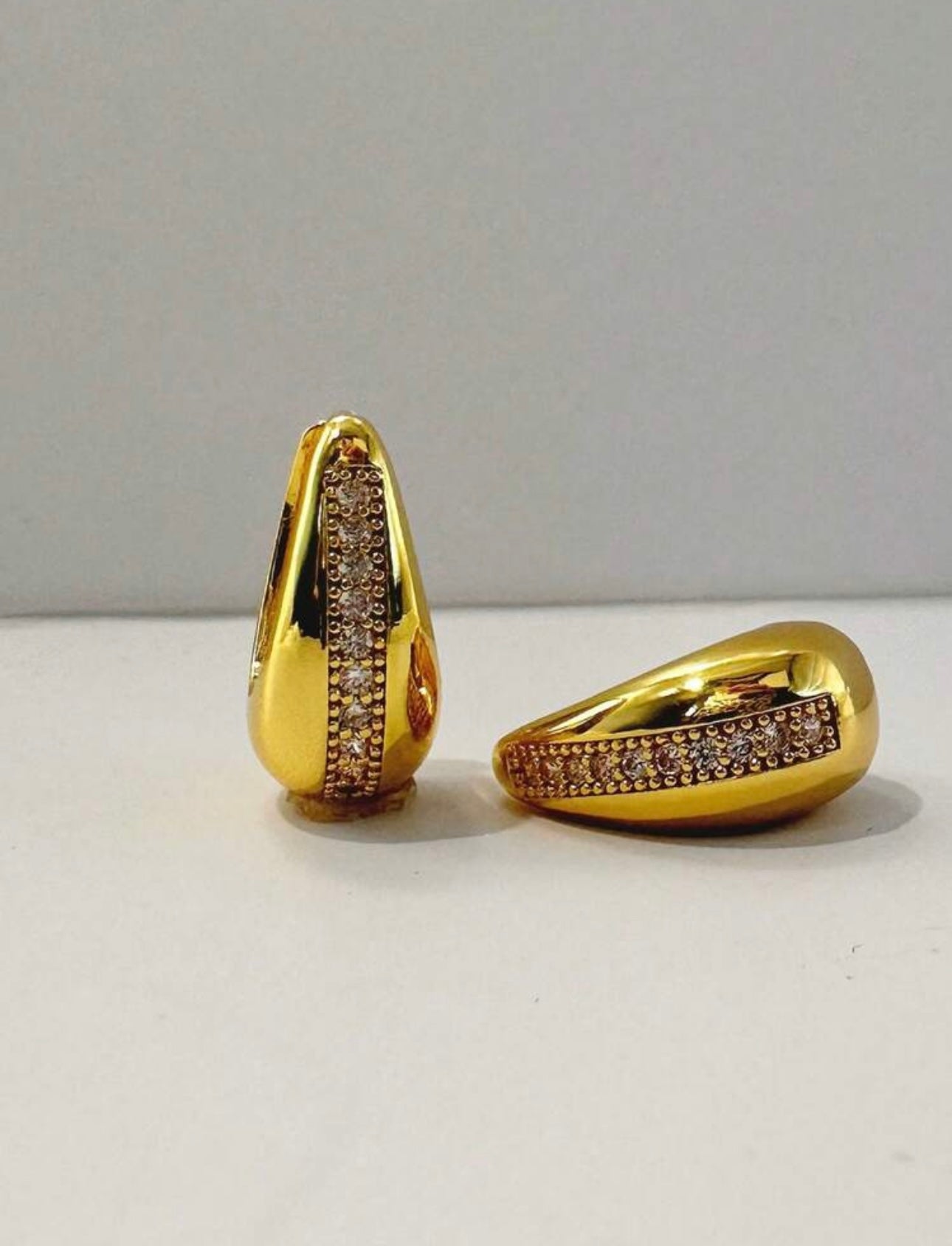 Gold Diamanté Hoops