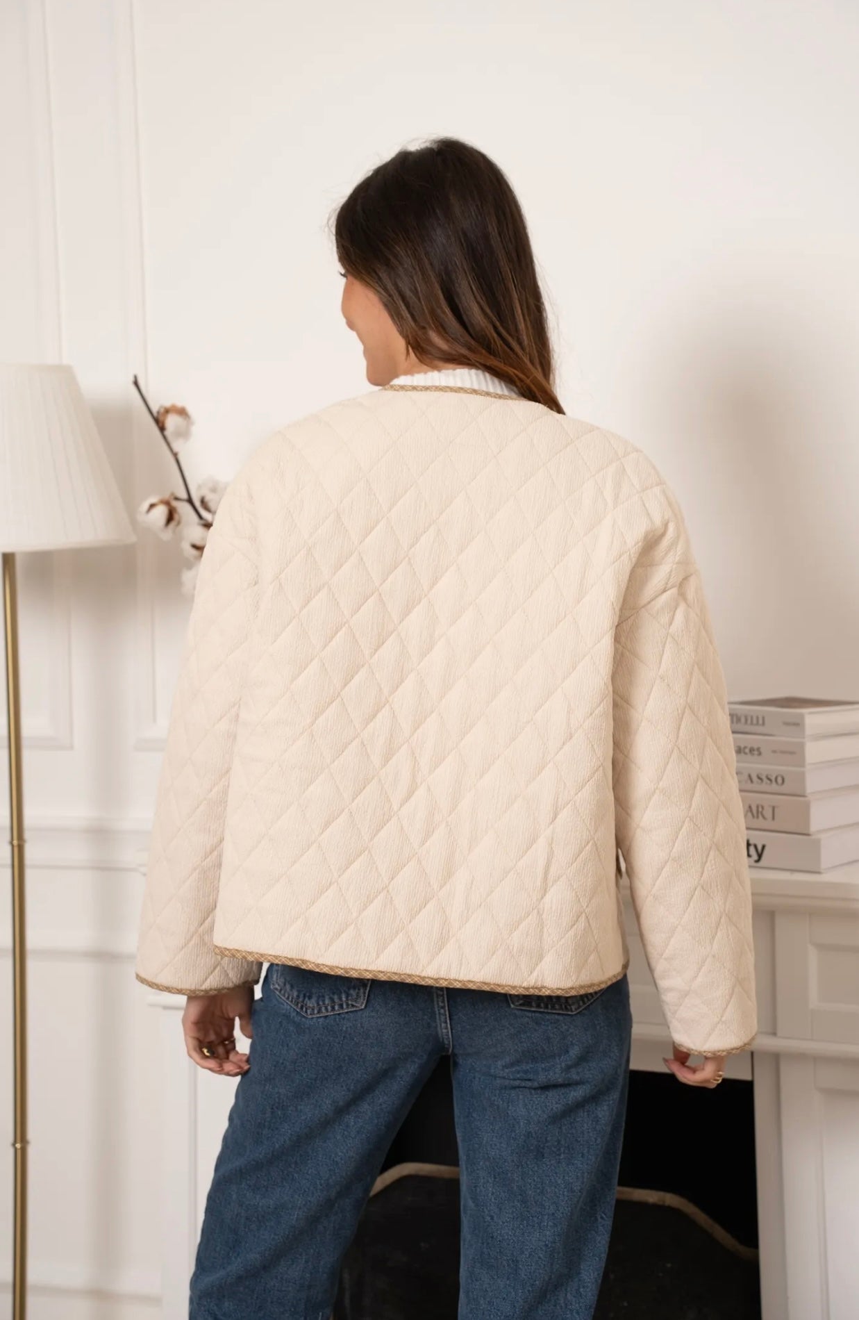 Cream & Beige Padded Jacket