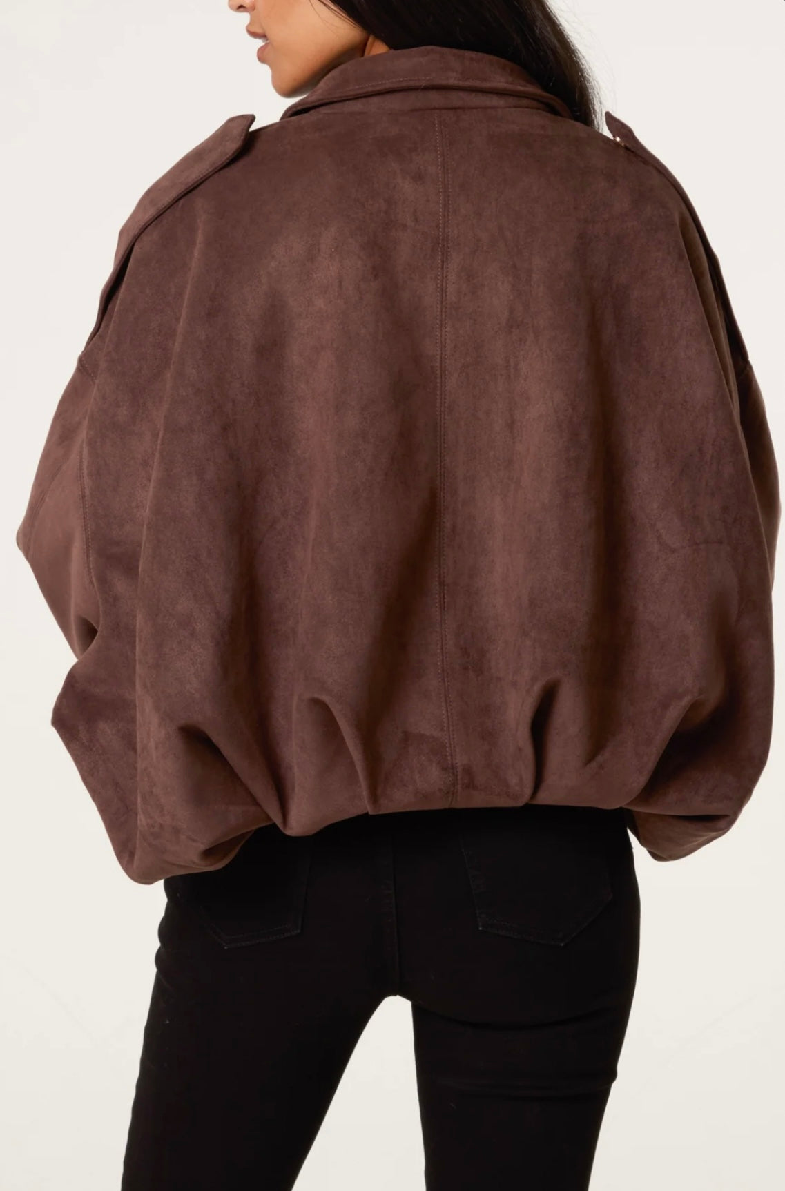 Chocolate Brown Suedette Jacket