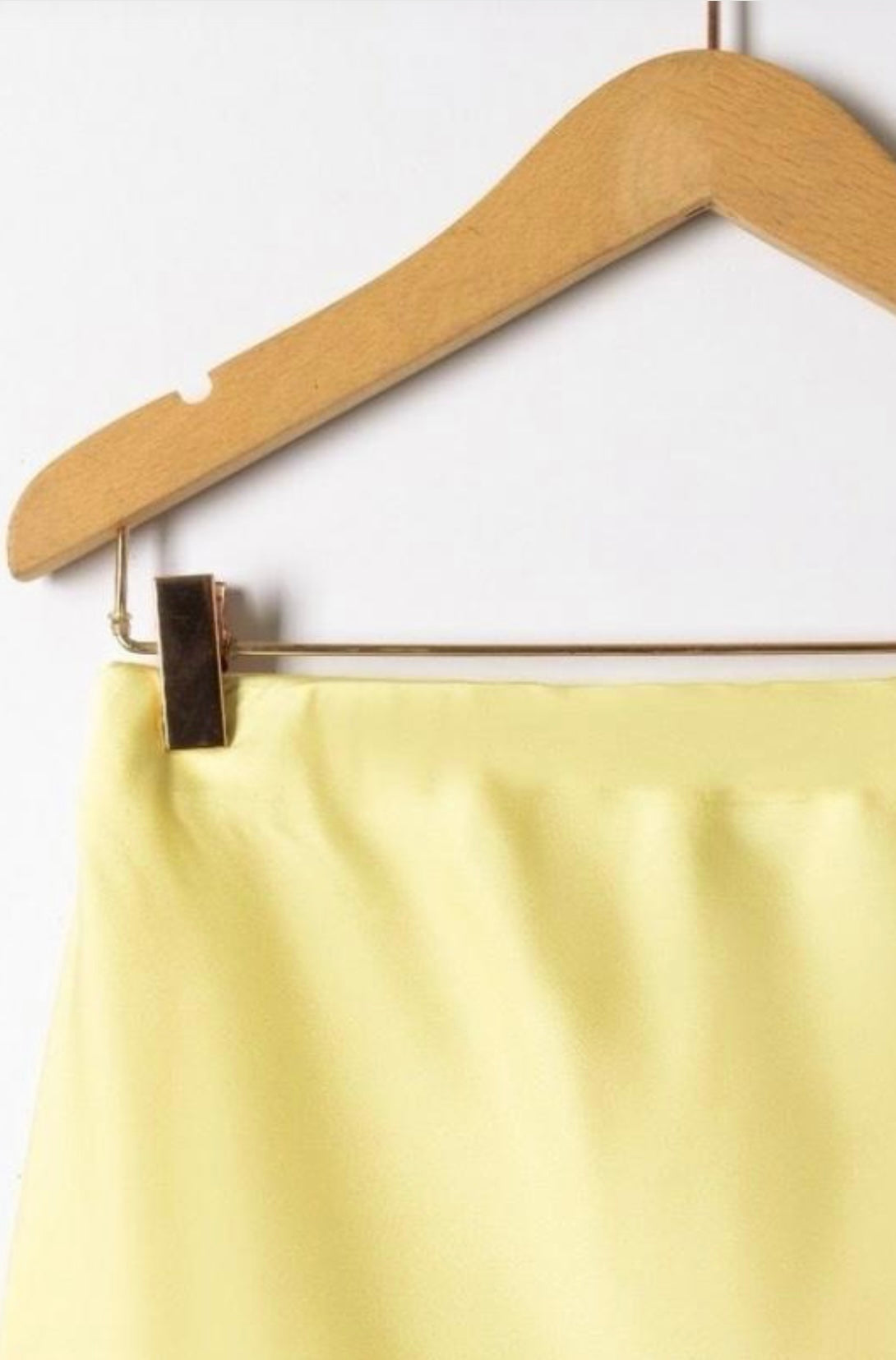 Meave Lemon Satin Skirt
