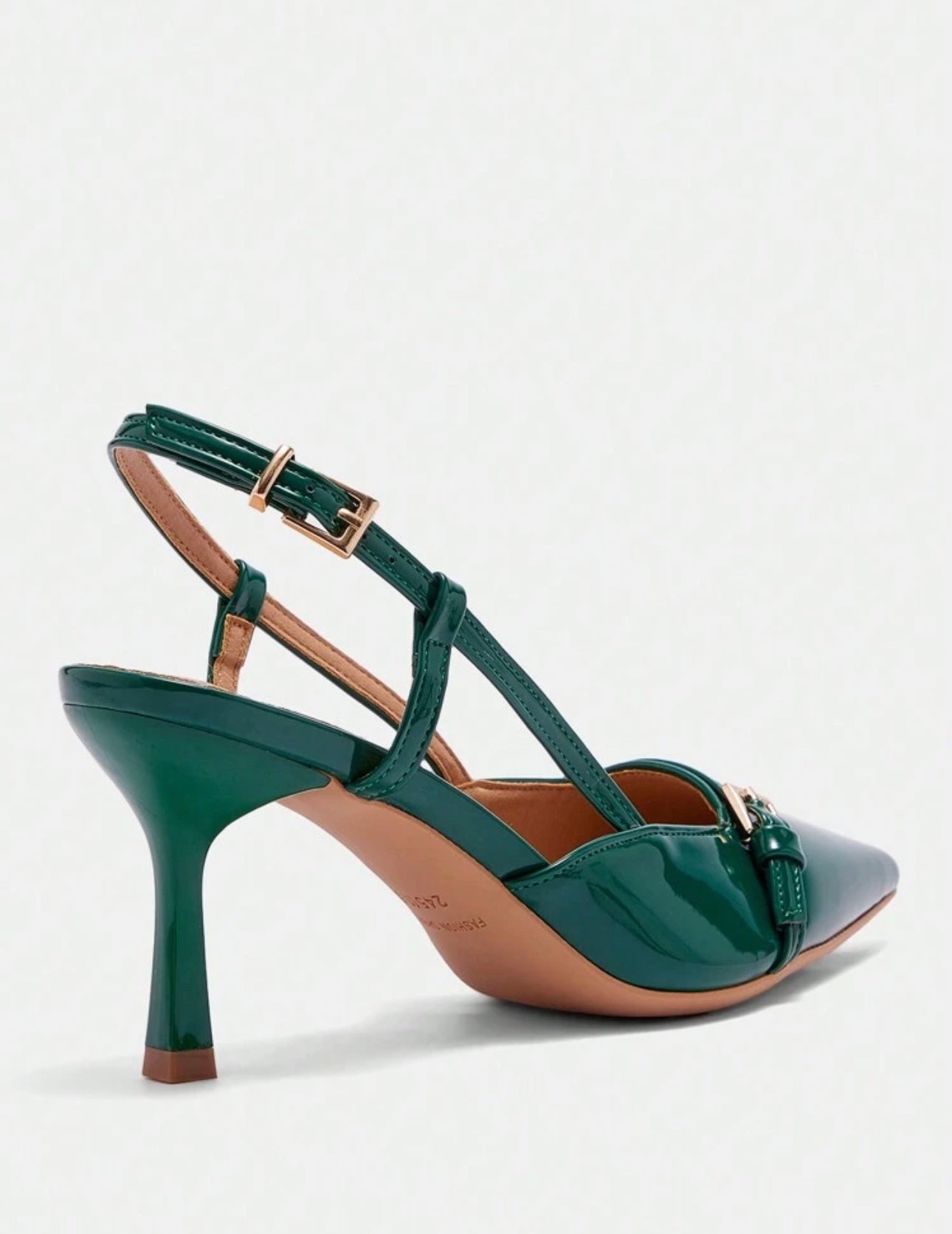 Emerald Green Patent Slingback Heels