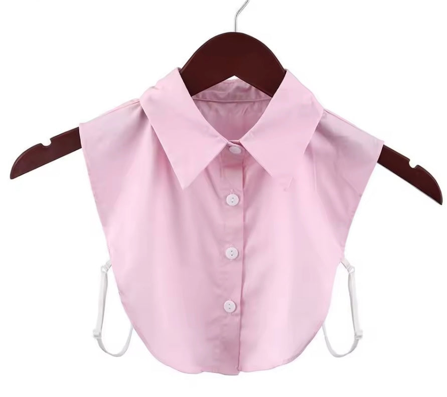 #22 Pink Plain False Collar