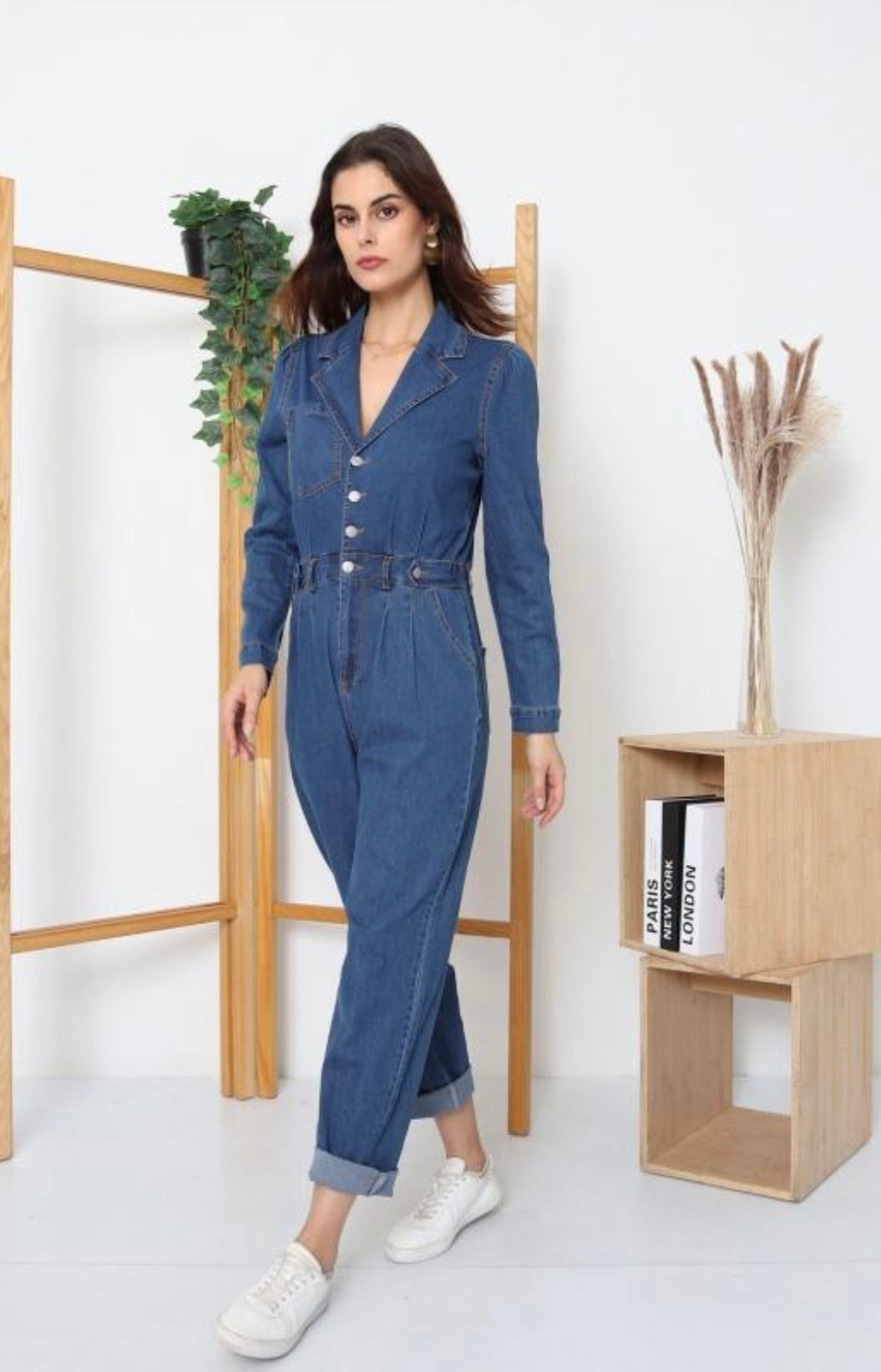 Vienna Denim Tailored Jumpsuit