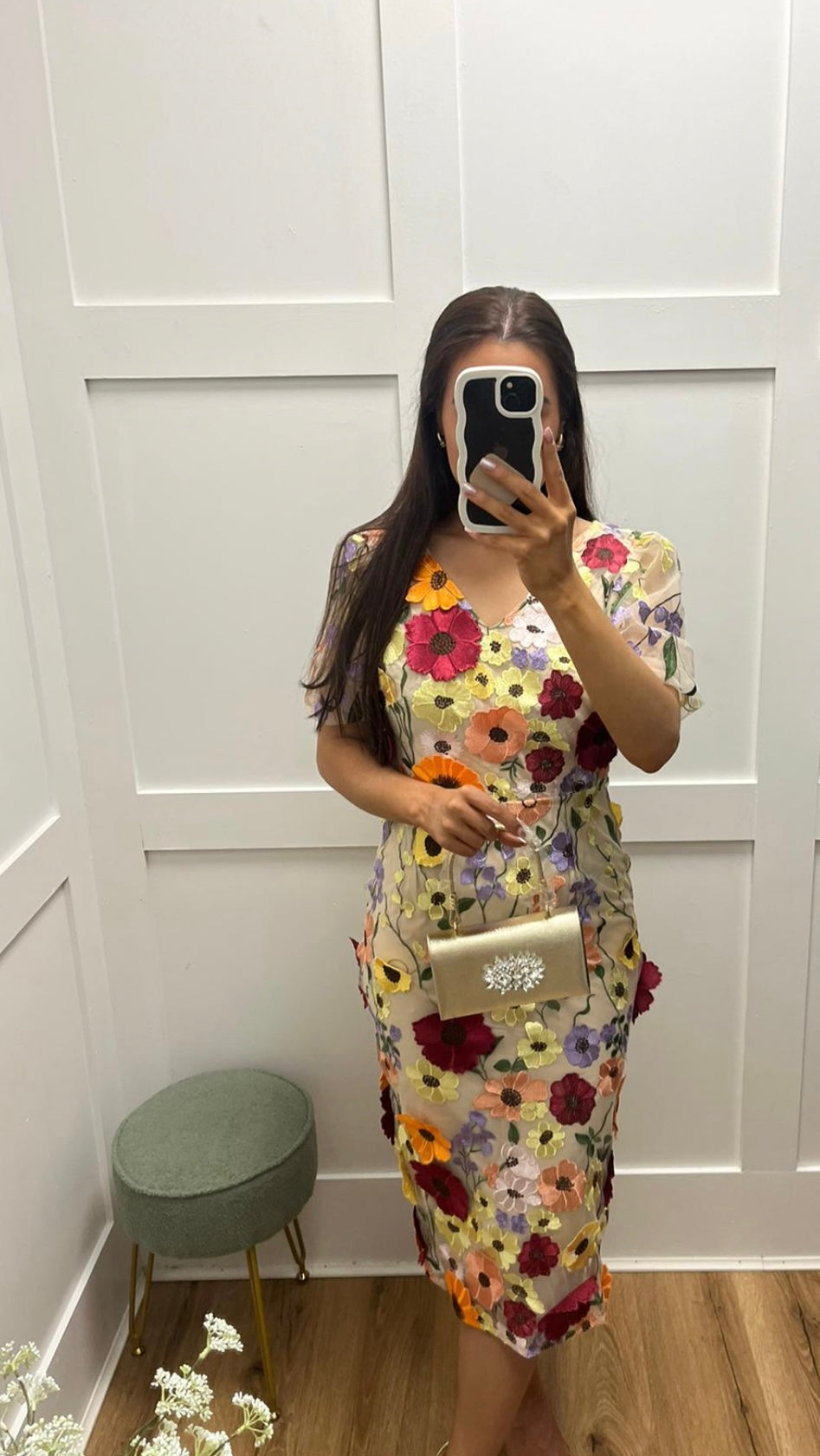 Ivy Floral Dress In Lemon (size 10/12)