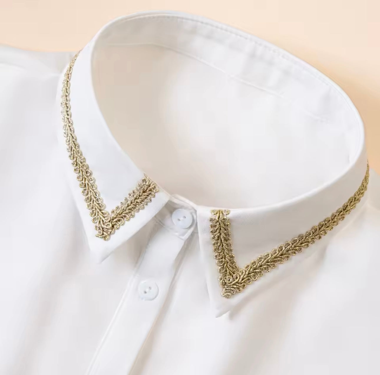 #8 Gold Embroidered False Collar