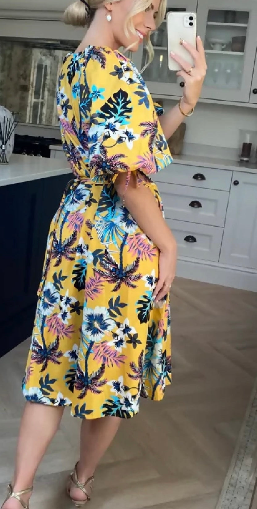Yellow Havana Midi Dress (sizes 10-14 or 16-20)