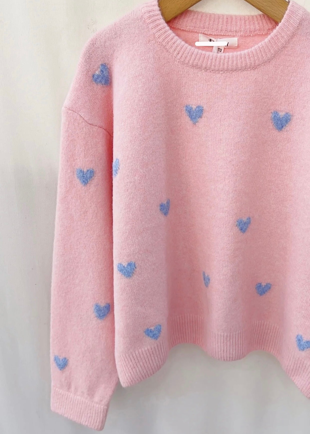 Cassie Pink Heart Jumper