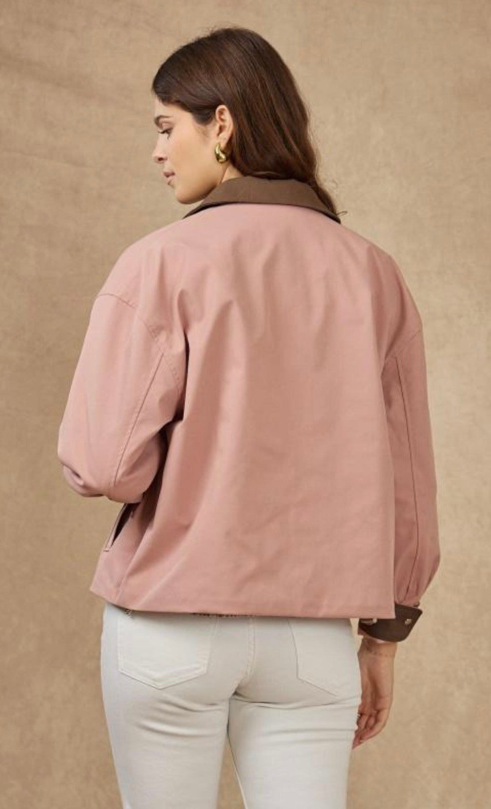 Tess Dusty Rose & Brown Jacket