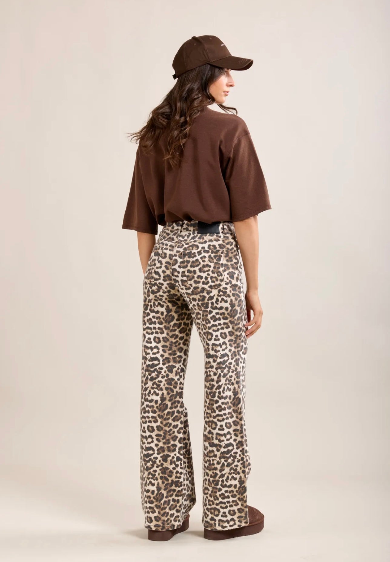 Toxik Leopard Print Wide Leg Jeans