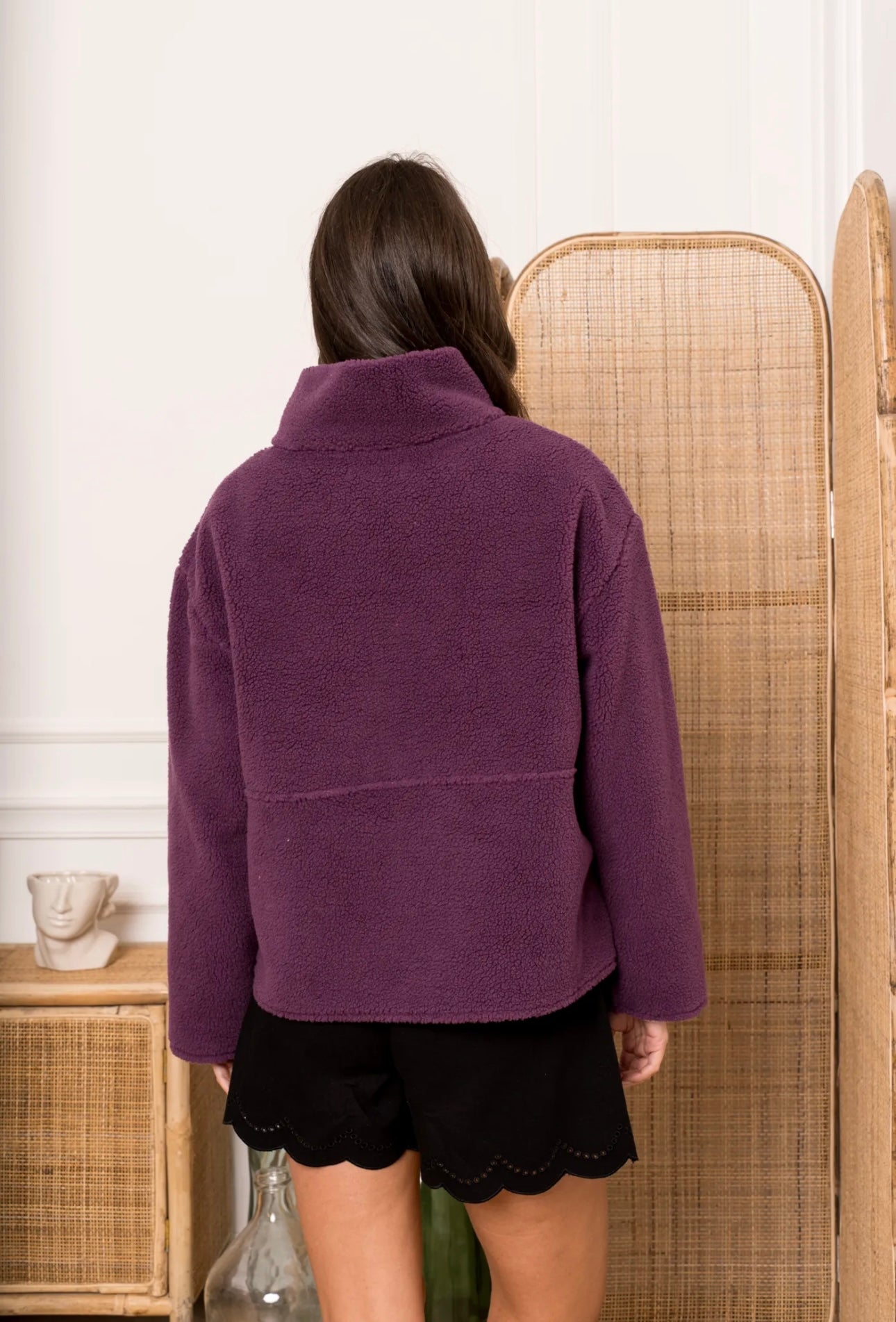 Plum Zip Up Hoodie Jacket