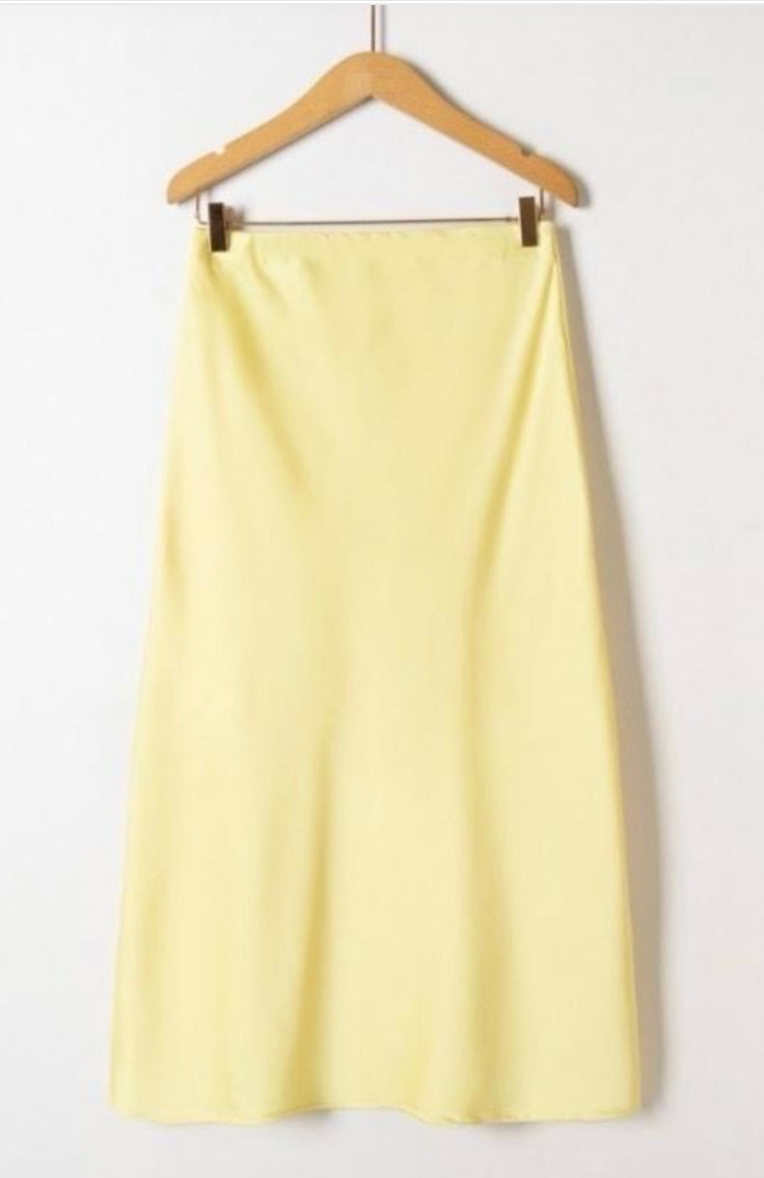 Meave Lemon Satin Skirt
