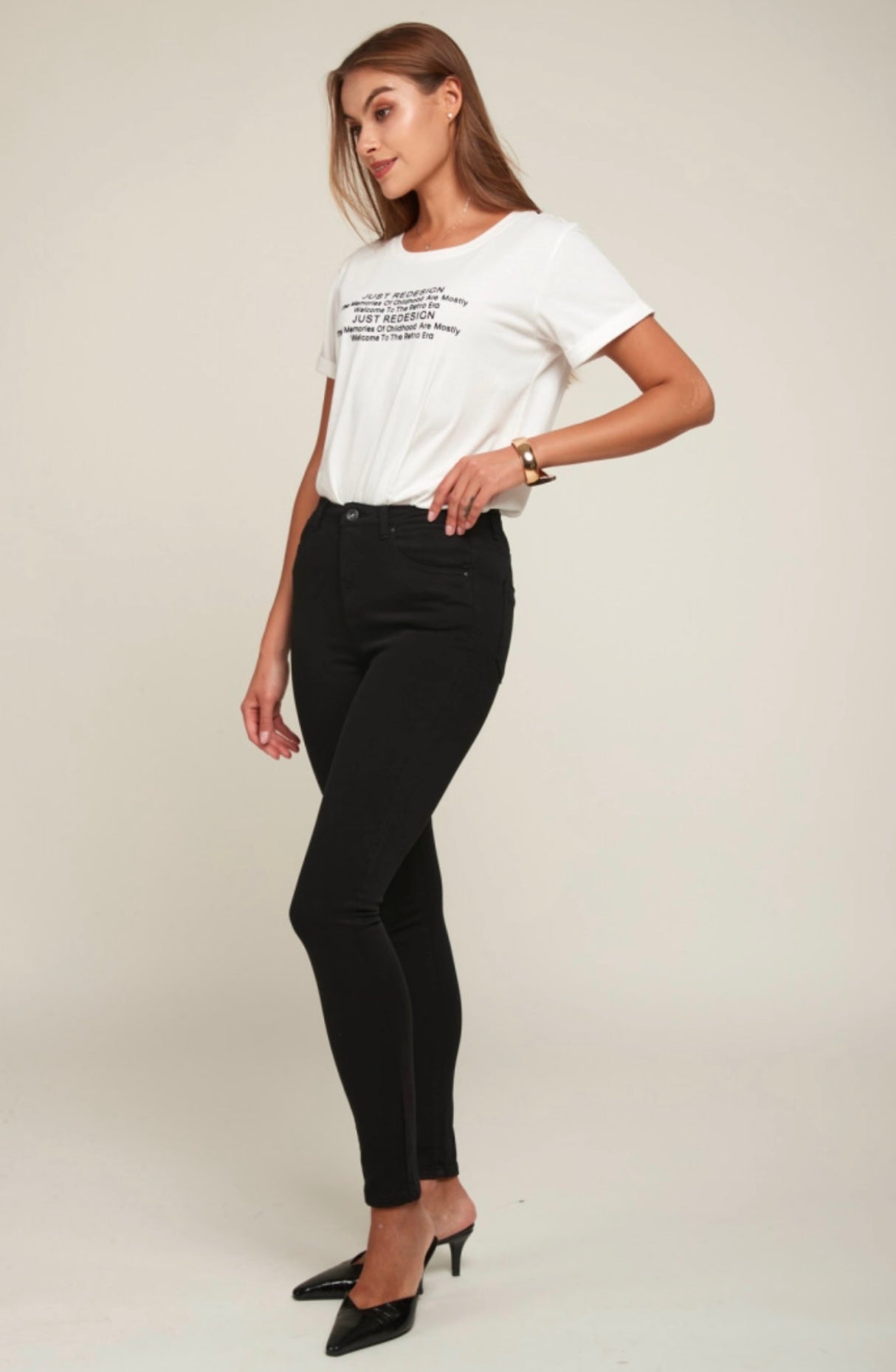 Elma Toxik Black High Waisted Jeans Black