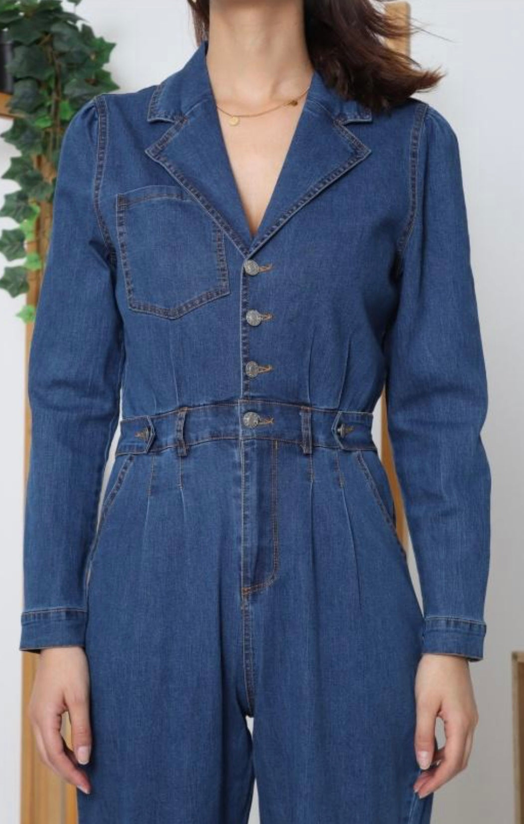 Vienna Denim Tailored Jumpsuit