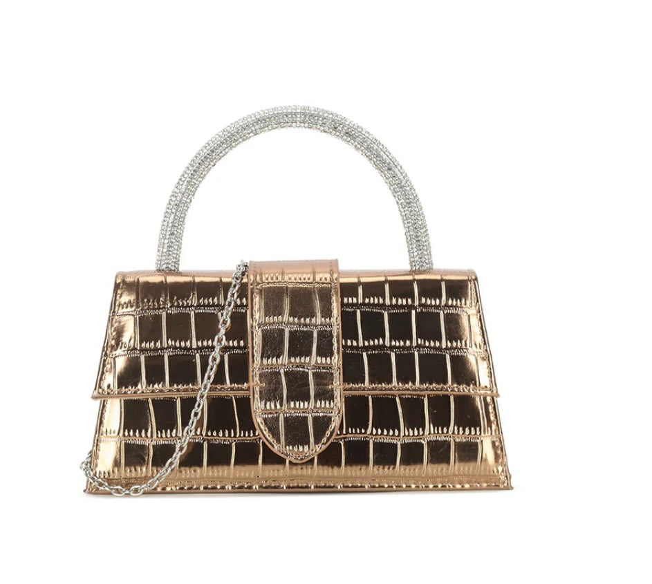 Rose Gold Metallic Handbag