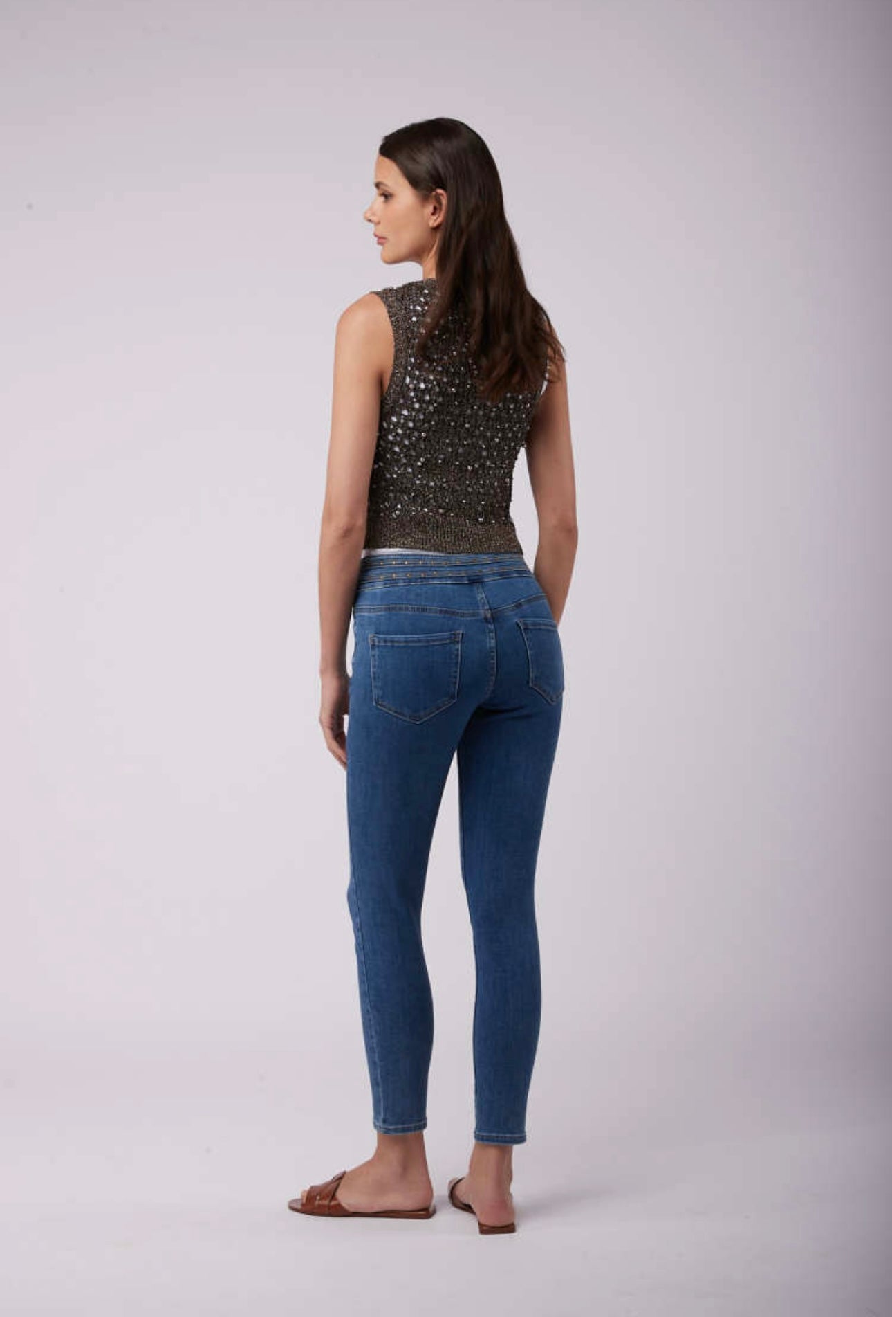 Daisy Toxik Mid Wash Studded Jeans