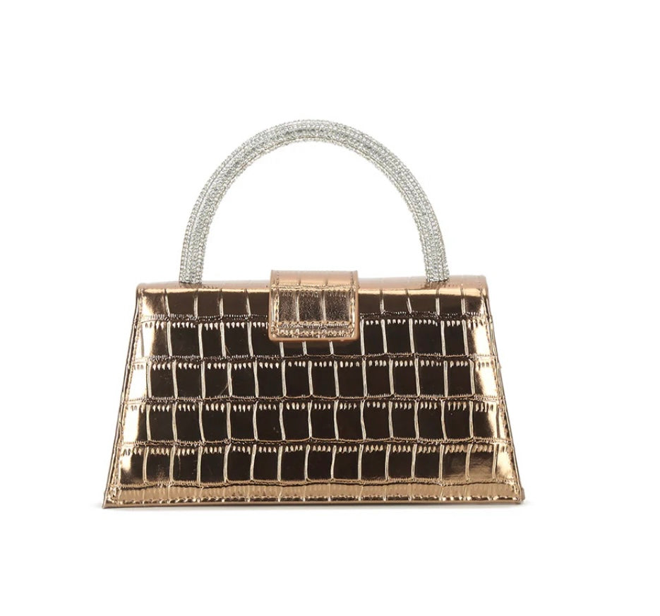 Rose Gold Metallic Handbag