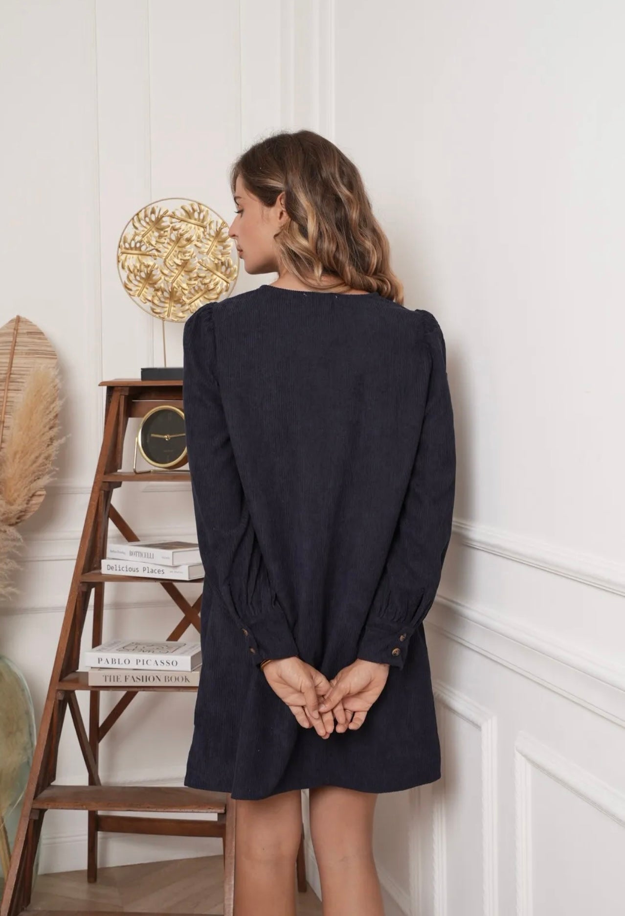 Navy Cord Dress