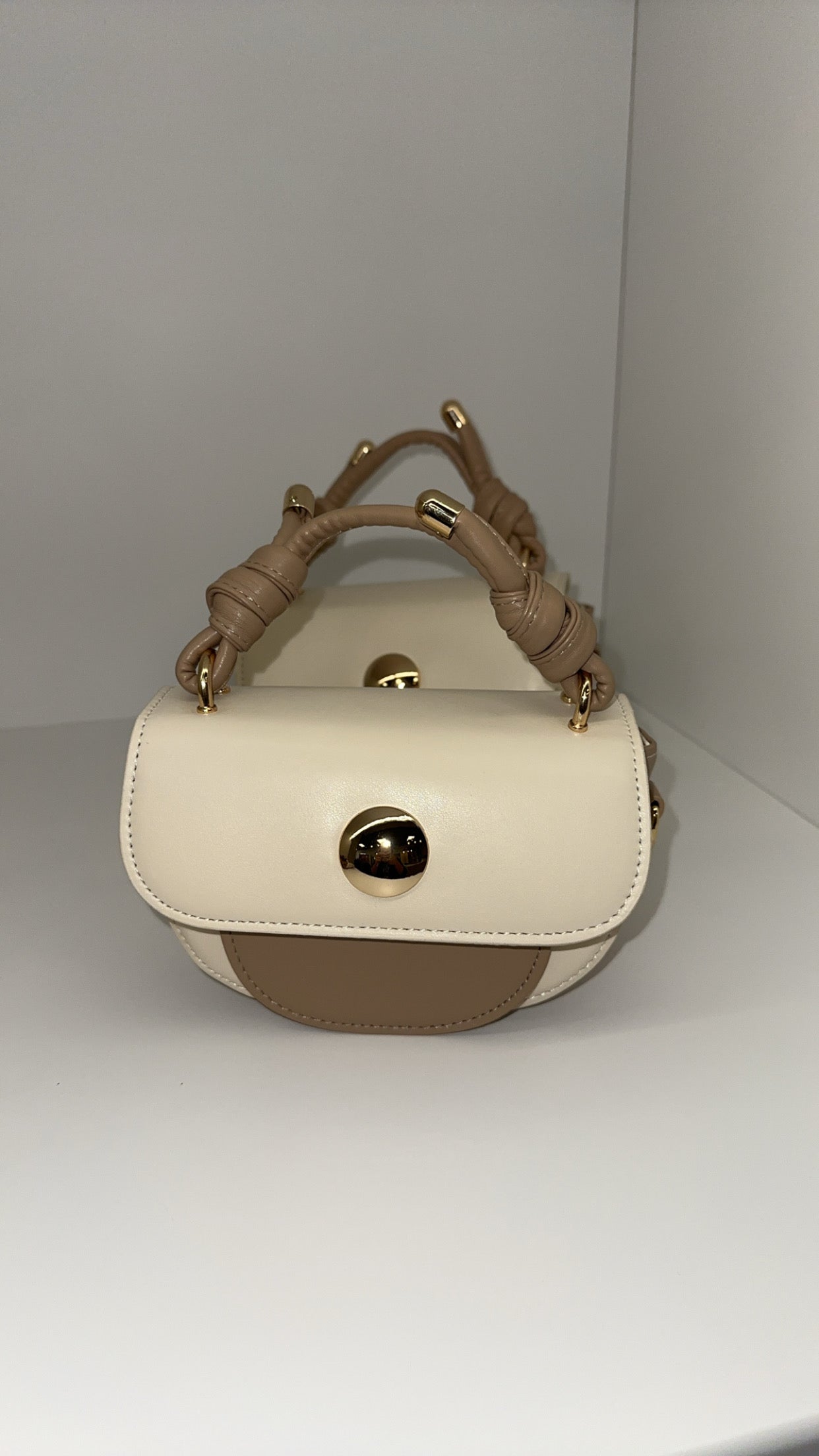 Cream & Beige Tote Bag