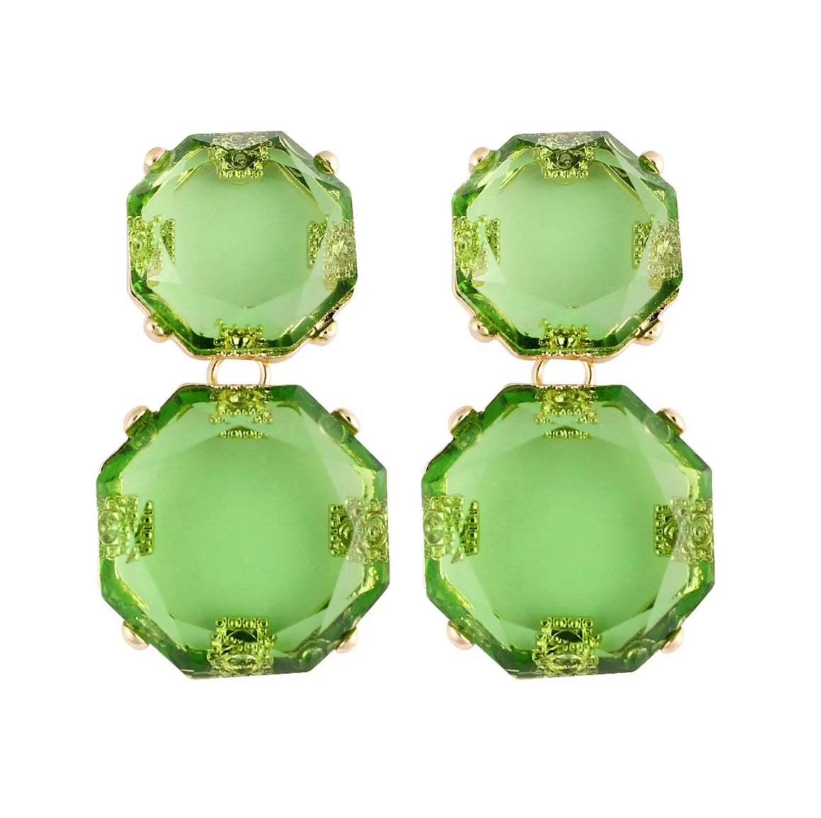 Statement Earrings Green